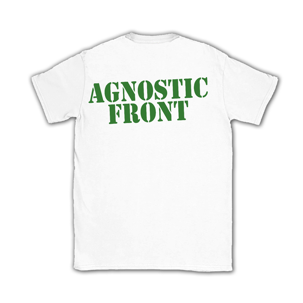 AGNOSTIC FRONT mayor mayo the eliminator colab / 10 tintas serigrafia /polera blanca