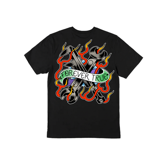 EARTH CRISIS forever true / gustavo ruiz colab / polera negra 8 tintas serigrafia