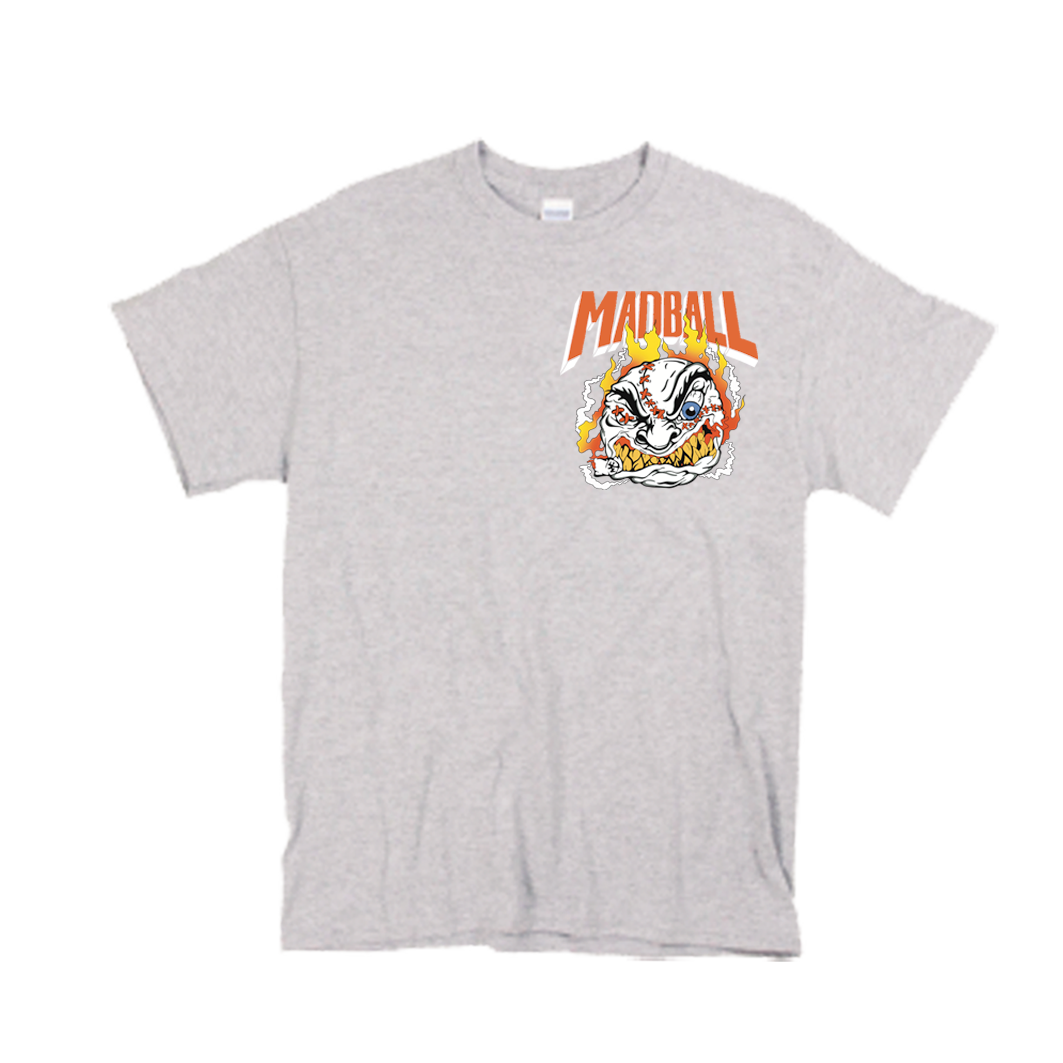 MADBALL mayor mayo colab / serigrafia 10 tintas / polera gris