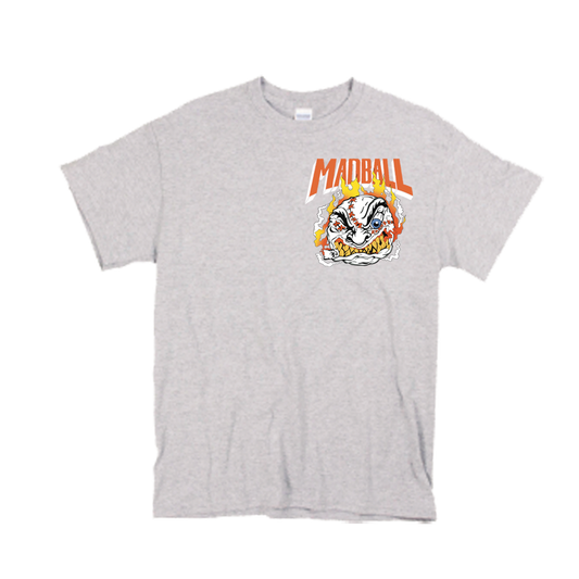 MADBALL mayor mayo colab / serigrafia 10 tintas / polera gris