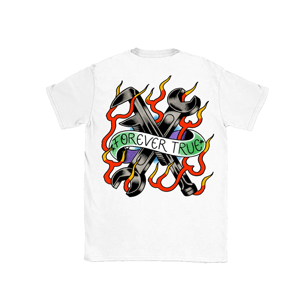 EARTH CRISIS forever true / gustavo ruiz colab / polera blanca 8 tintas serigrafia