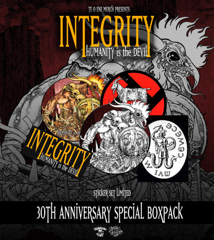 INTEGRITY humanity is the devil / 30 aniversario / box pack especial / POLERA BLANCA