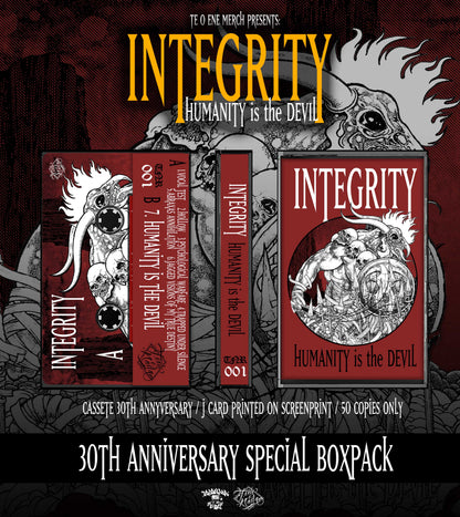 INTEGRITY humanity is the devil / 30 aniversario / box pack especial / POLERA BLANCA