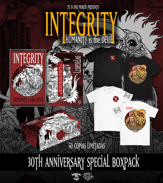 INTEGRITY humanity is the devil / 30 aniversario / box pack especial / POLERA NEGRA