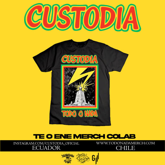 CUSTODIA bad brains rip off x todo o nada colab T SHIRT  NEGRO