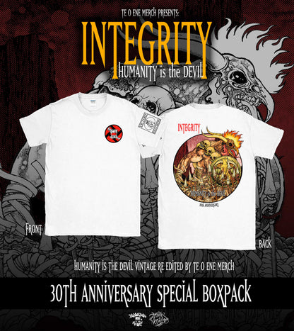 INTEGRITY humanity is the devil / 30 aniversario / box pack especial / POLERA BLANCA
