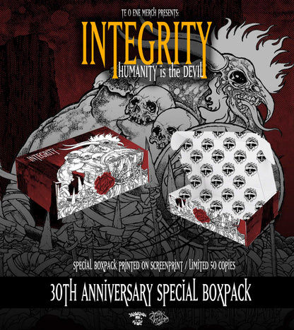 INTEGRITY humanity is the devil / 30 aniversario / box pack especial / POLERA BLANCA