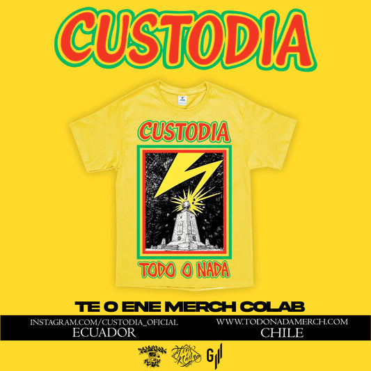 CUSTODIA bad brains rip off x todo o nada colab T SHIRT  AMARILLO