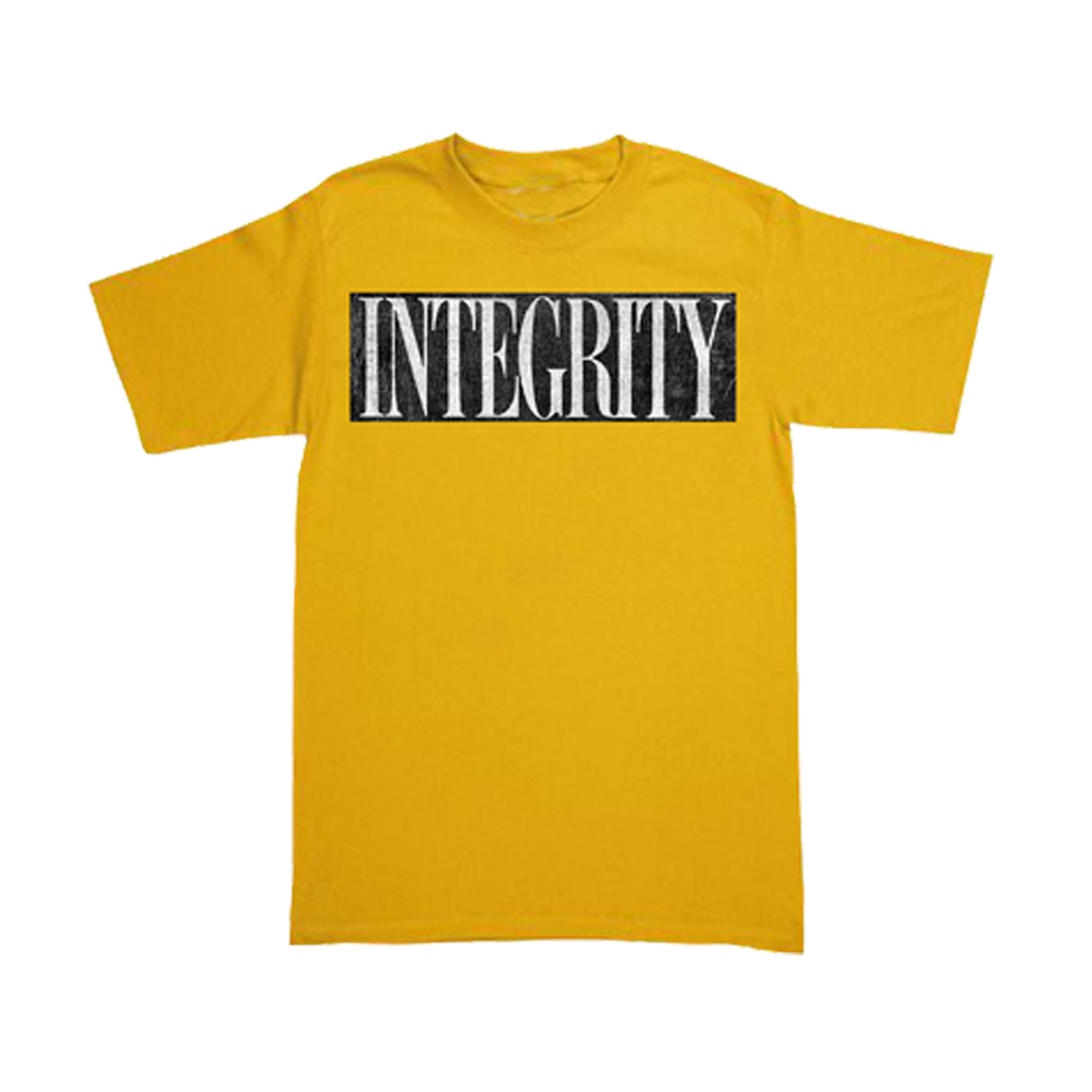 INTEGRITY den of iniquity box pack / polera color mango ( t shirt + parche bordado )