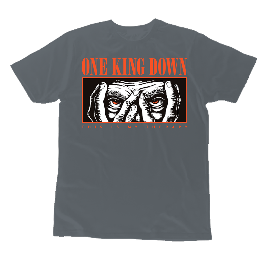 ONE KING DOWN this is my therapy / polera gris carbon