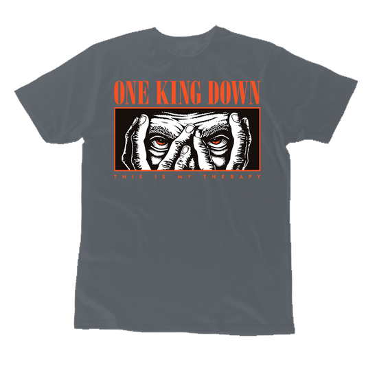 ONE KING DOWN this is my therapy / polera gris carbon
