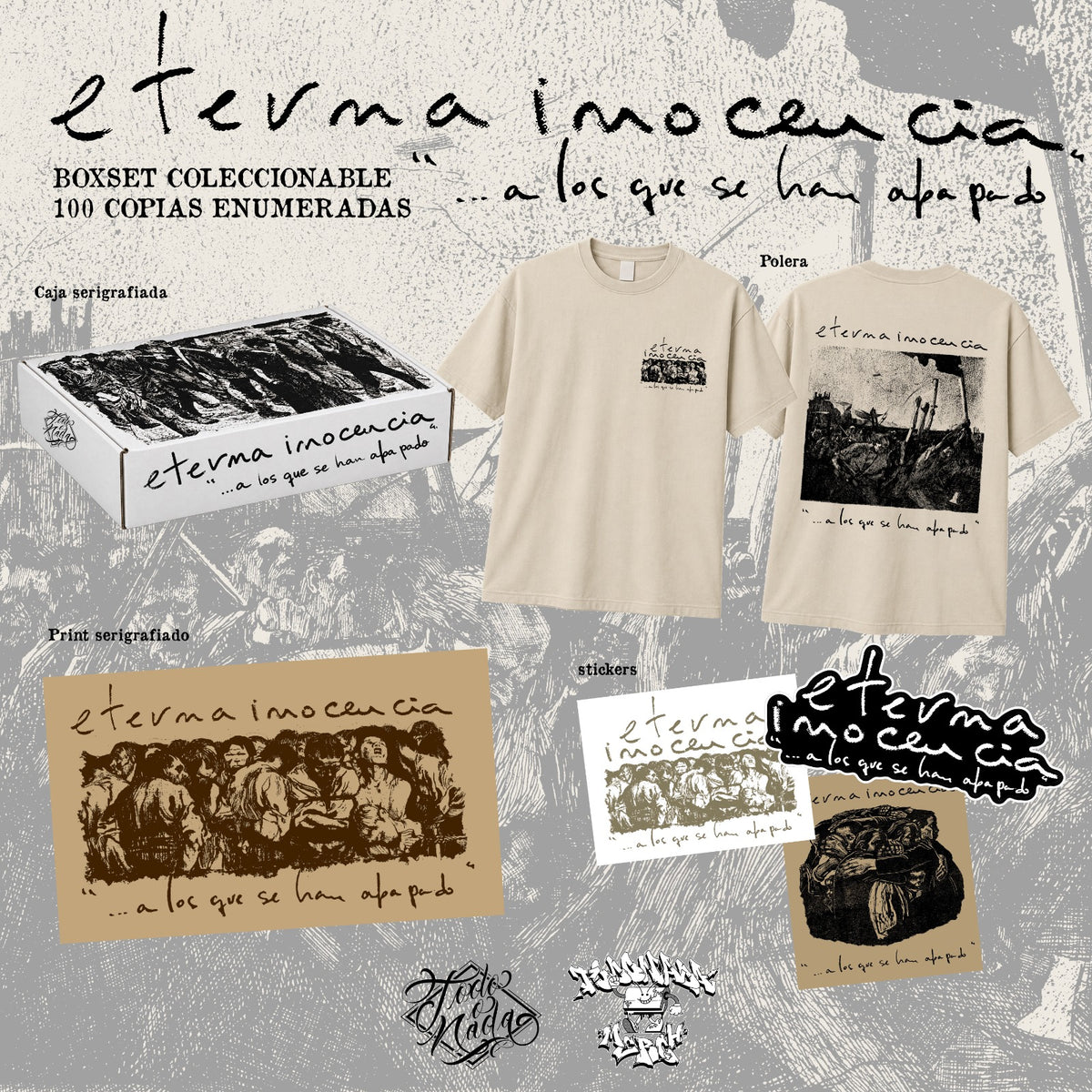 pre orden CHILE : ETERNA INOCENCIA  a los que se han apagado BOX SET / 100 COPIAS ENUMERADAS