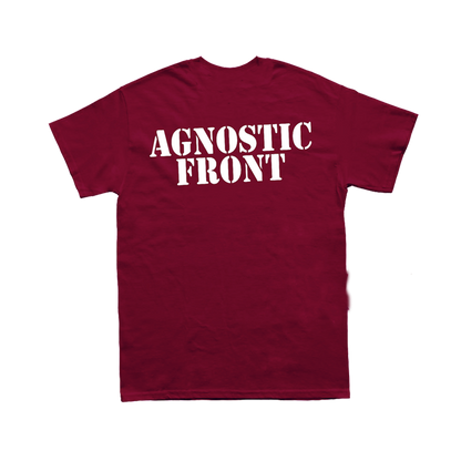 AGNOSTIC FRONT mayor mayo the eliminator colab / 10 tintas serigrafia /polera burdeo