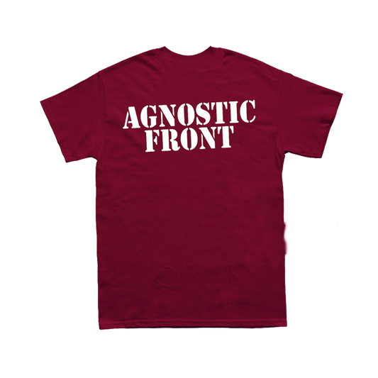 AGNOSTIC FRONT mayor mayo the eliminator colab / 10 tintas serigrafia /polera burdeo