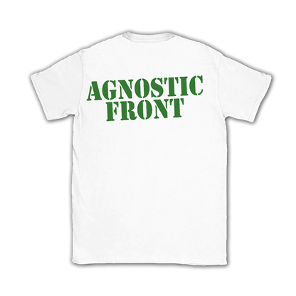 AGNOSTIC FRONT mayor mayo the eliminator colab / 10 tintas serigrafia /polera blanca
