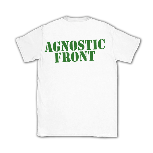 AGNOSTIC FRONT mayor mayo the eliminator colab / 10 tintas serigrafia /polera blanca