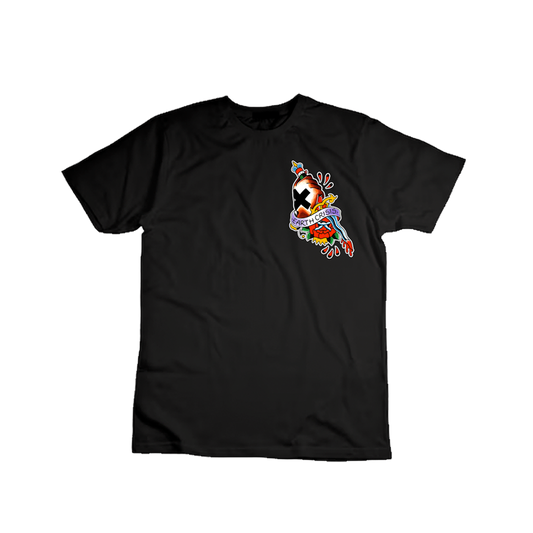 EARTH CRISIS forever true / gustavo ruiz colab / polera negra 8 tintas serigrafia