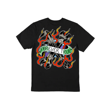 EARTH CRISIS forever true / gustavo ruiz colab / polera negra 8 tintas serigrafia