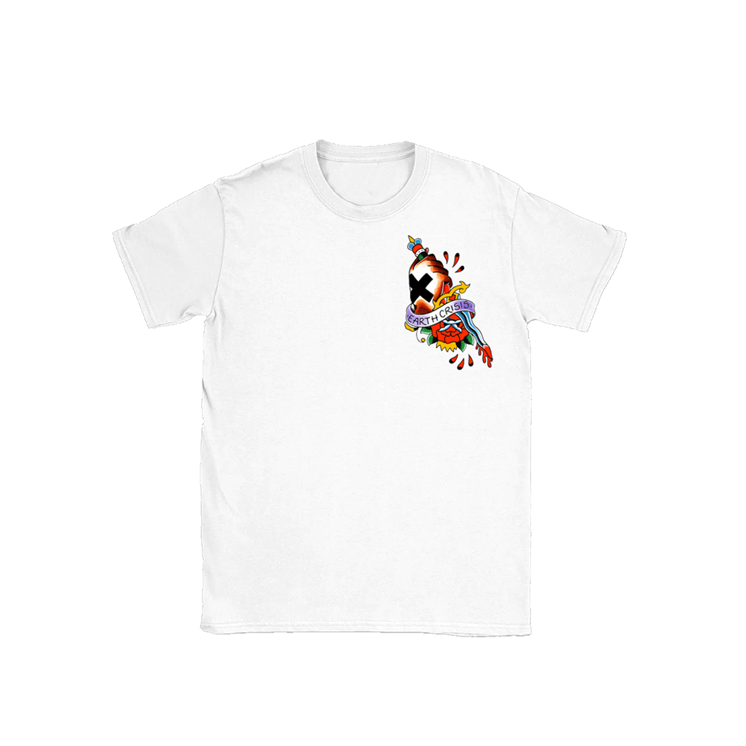 EARTH CRISIS forever true / gustavo ruiz colab / polera blanca 8 tintas serigrafia