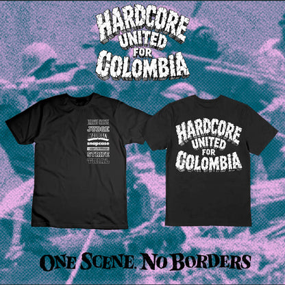 HARDCORE UNITED FOR COLOMBIA polera negra