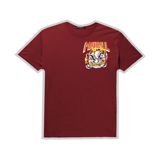 MADBALL mayor mayo colab / serigrafia 10 tintas / polera burdeo