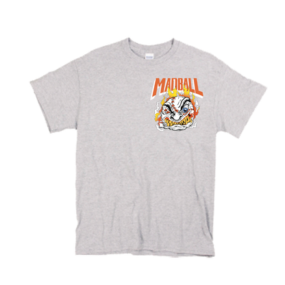MADBALL mayor mayo colab / serigrafia 10 tintas / polera gris