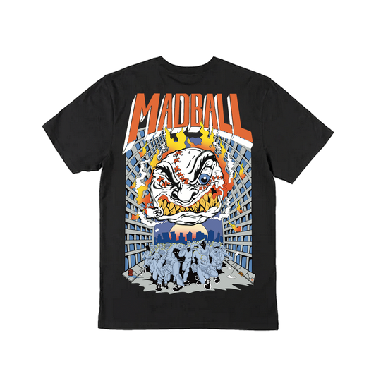 MADBALL mayor mayo colab / serigrafia 10 tintas / polera negra