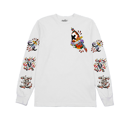 EARTH CRISIS forever true / gustavo ruiz colab / polera manga larga blanca
