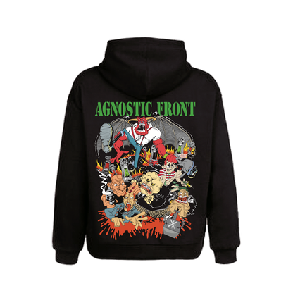 AGNOSTIC FRONT mayor mayo the eliminator colab / 10 tintas serigrafia /poleron negro