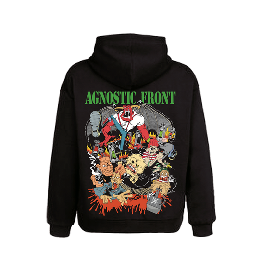 AGNOSTIC FRONT mayor mayo the eliminator colab / 10 tintas serigrafia /poleron negro