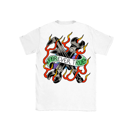 EARTH CRISIS forever true / gustavo ruiz colab / polera blanca 8 tintas serigrafia