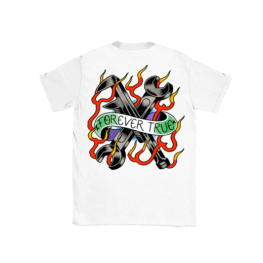 EARTH CRISIS forever true / gustavo ruiz colab / polera blanca 8 tintas serigrafia